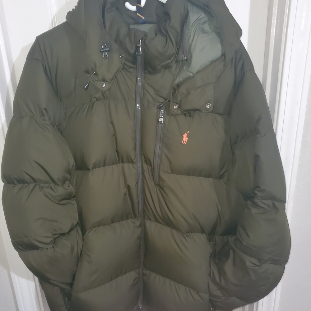 Ralph Lauren Dark Green Puffer Coat,2xl Pristine Condition,moved To A Warmer St